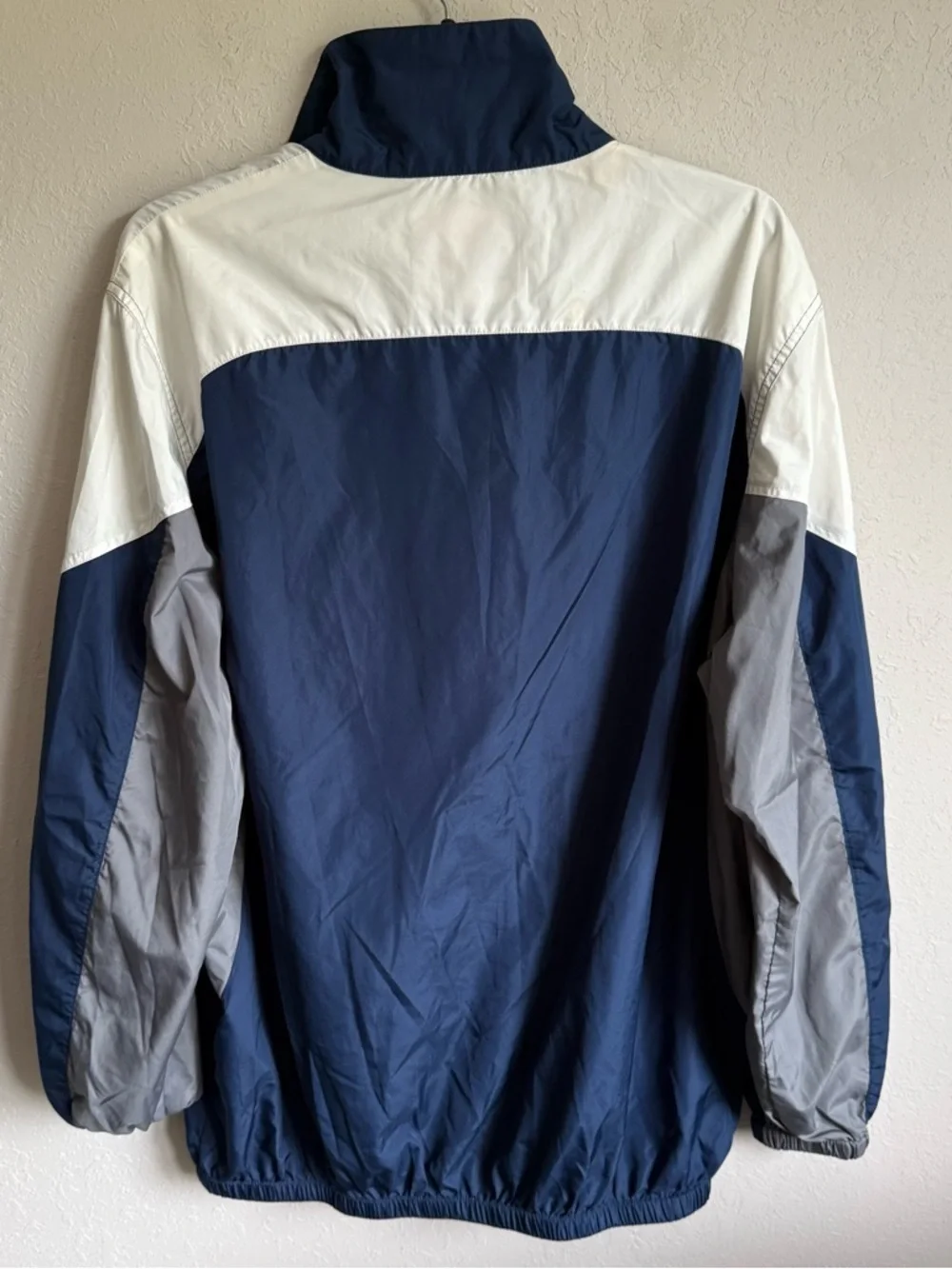 Men’s L GIII Navy White Gray NFL SI Dallas Cowboys Sporty Windbreaker Jacket